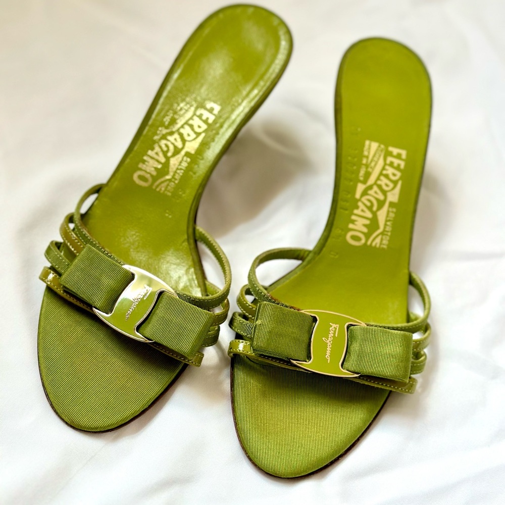 Claretta Leather Sandals by Salvatore Ferragamo